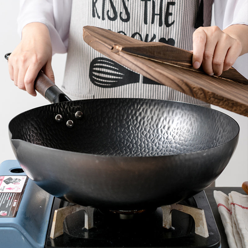 USA Local Iron Pan Traditional Iron Wok Handmade