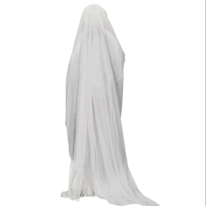 US Local 4.3ft Halloween Decorations Outdoor Life Size Animatronics Ghost With Trident, Sound-Actived Party Decor With Green Lights And Creepy Sound, Scary Haunted House Props For Garden Yard Lawn