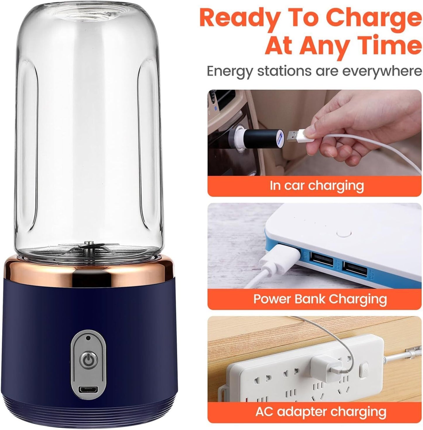 UK Local Rechargeable Electric Fruit Juice Maker Portable Blender Smoothie Juicer Machine
