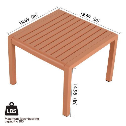 US Local 2-Piece Indoo Outdoor Furniture Set 1 Chairs & 1 Coffee Tables Waterproof PP Material - Easy Assembly Patio Conversation Set