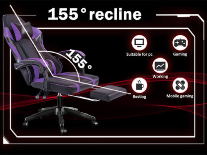 US Local Ergonomic Gaming Chair For Adults, Adjustable Lumbar Backrest Office Chair