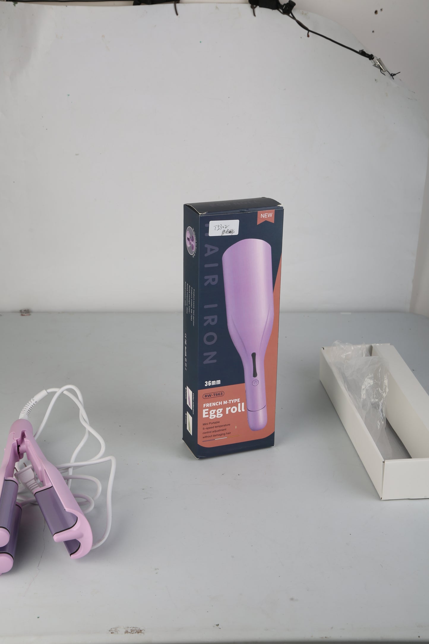 US Local 1Pc Hair Iron Curling Waver With Ceramic 1.41inch Barrel Ions Deep Hair Curler Dual Voltage Anti Scald Hair Curling Wand Hair Crimper With 5 Temperature Auto Off 30S Fast Heating