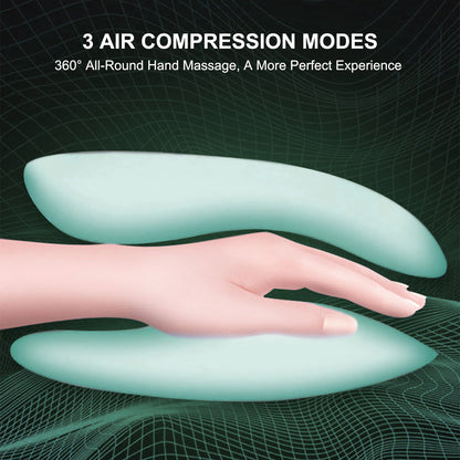 US Local 3-Speed Hand Massager With Heat, Air Compression & 30-Min Timer, Portable & Relaxing