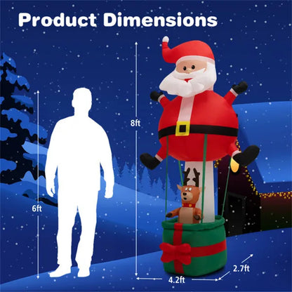 US Local 8 Feet Christmas Decorations,Inflatable Santa Claus And Reindeer