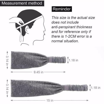 US Local Sports Headbands For Men & Women -5 Pack,  Wicking Sweatbands, Elastic Non Slip Sweat Bands, Athletic Workout Fashion Wide Hair Bands For Running, Cycling, Basketball, Yoga