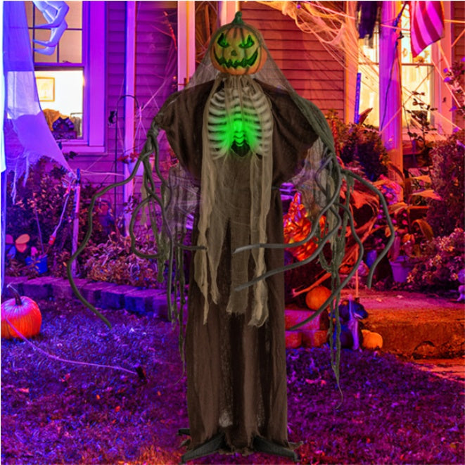 US Local 6ft Halloween Animatronic Ghost Pumpkin