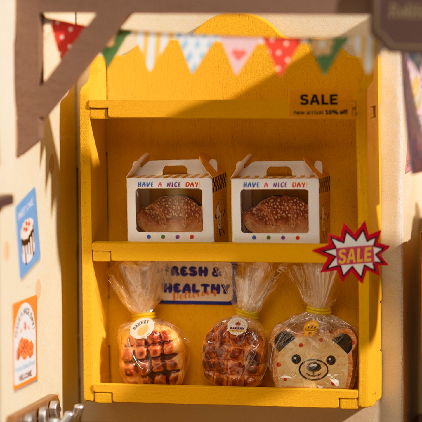 US Local Rolife Becka's Baking House DIY Miniature House For Kids 3D Wooden Toys DG161