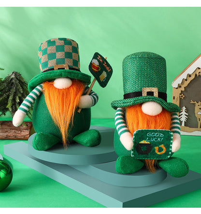 St Patrick's Day Decoration Supplies Irish Day Faceless Doll