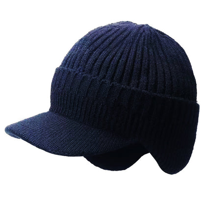 Warm Ear Protection Hat Men's Thickened Woolen Cap