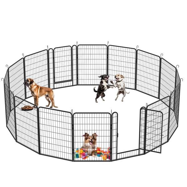 US Local 16 Pieces Of Heavy-duty Metal Pet Sports Fence