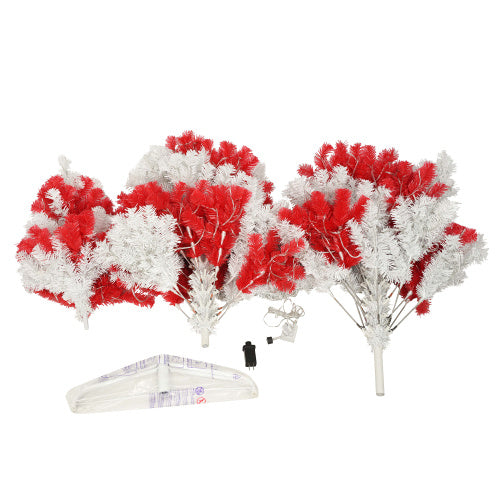 US Local 6ft Artificial Christmas Tree With 300 LED Lights And 900 Bendable Branches, Candy Cane Christmas Tree Holiday Decoration, Creative Decorated Trees, Xmas Tree Christmas Decorations