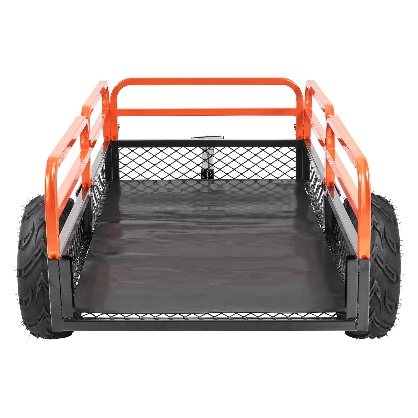 US Local VEVOR Heavy Duty Steel ATV Dump Trailer, 1500-Pound Load Capacity 15 Cubic Feet, Tow Behind Dump Cart Garden Trailer, With Removable Sides And 2 Tires, For Mowers, Tractors, ATV, UTV