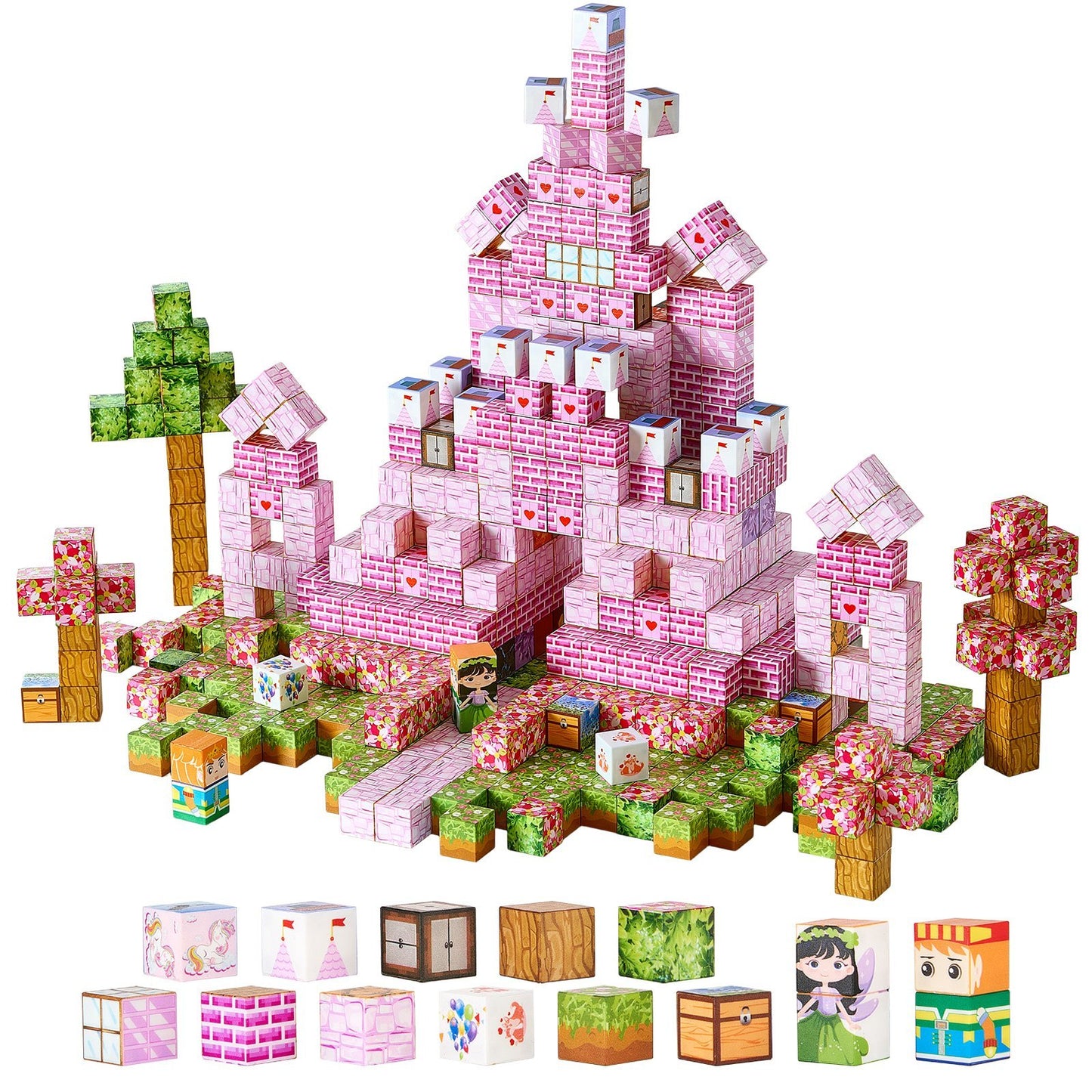US Local Magnetic Blocks 100 PCS Princess Castle Set STEM Montessori Sensory Toys