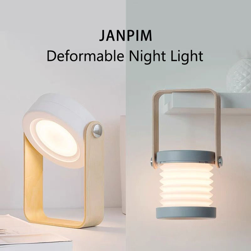 USA Local Foldable Touch Dimmable Reading LED Night Light Portable Lantern Lamp USB Rechargeable For Home Decor