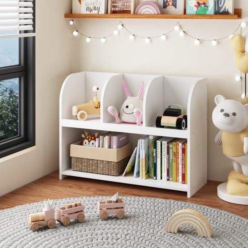 US Local Kids Bookcase With 4 Compartments