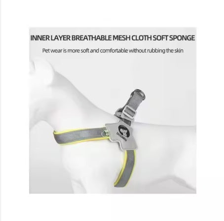 US Local YT Pet Dog Cat Harness, Pet Harness With Leash Group, Adjustable Puppy Harness Comfortable Reflective Easy Control Dog With Leather