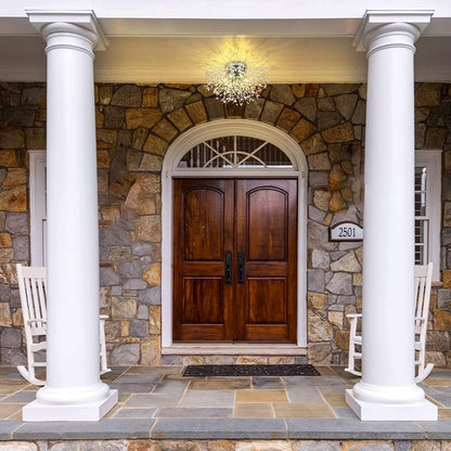 US Local Crystal Flush Mount Ceiling Light, Modern Sputnik Firework Close To Ceiling Lamp, LED Ceiling Light