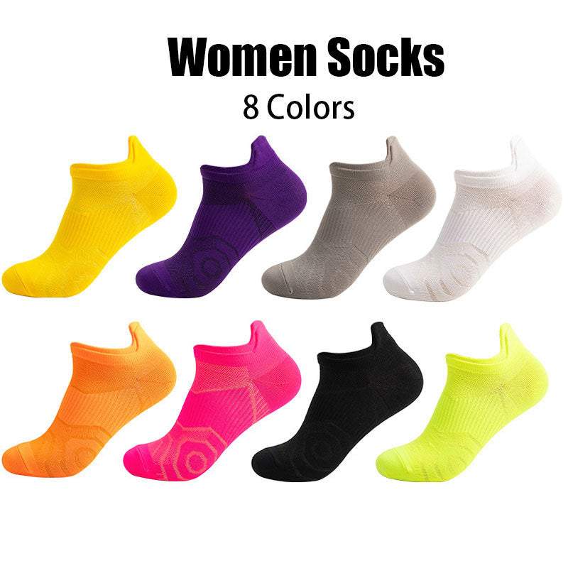US Local 8 Pairs Womens Athletic Compression Running Low Cut Cushioned Socks Anti-odor And Breathable For Outdoor Sports Running Cycling Hiking Fitness