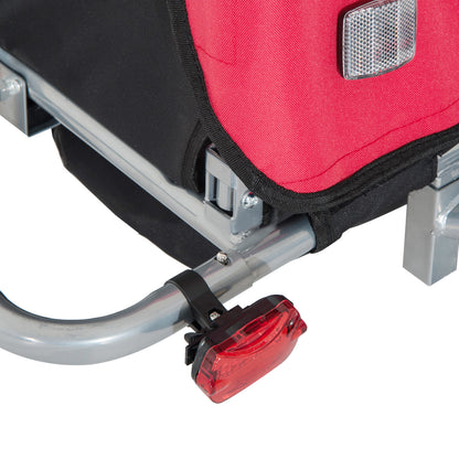 US Local Elite 360 Swivel Bike Trailer for Kids Double Child Two-Wheel Bicycle Cargo Trailer With 2 Security Harnesses