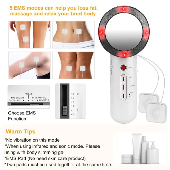 Ultrasonic Three In One Multifunctional EMS Infrared Massager