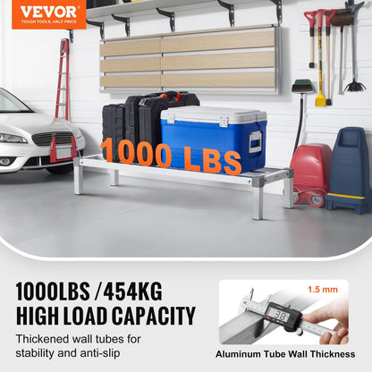 US Local Newly Upgrade VEVOR Aluminum Dunnage Rack Stationary Dunnage Rack Storage Rack