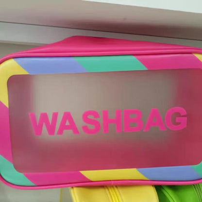 US Local Upgraded Black Simple Bathroom Essential Toiletry Bag Four-piece Set