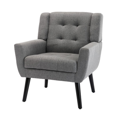 US Local Modern Soft Linen Ergonomic Accent Chair For Living Room, Bedroom, Home