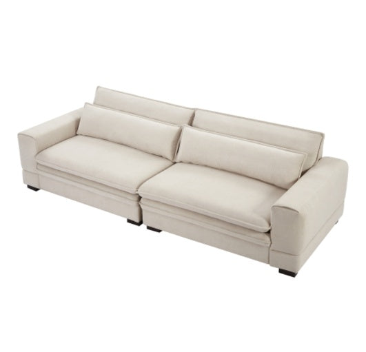 US Local Medieval Sofa Sofa Modern Fabric Sofa For Living Room, Bedroom, Apartment, Home Office Beige