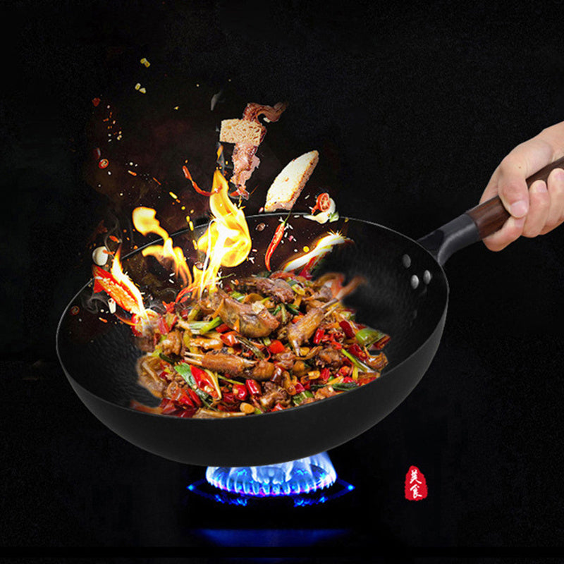 USA Local Iron Pan Traditional Iron Wok Handmade