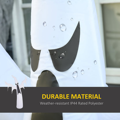 US Local 6' Tall Halloween Inflatables Outdoor Decorations White Ghost, Light Up Blow Up Yard Decor With LED Light And Fan Indoor Outdoor For Garden, Lawn, Party, Holiday