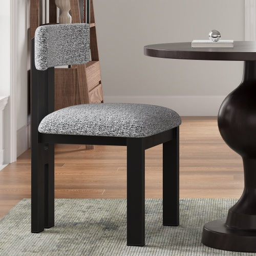 US Local Upholstered Armless Dining Chairs With Metal Legs  Set Of 2