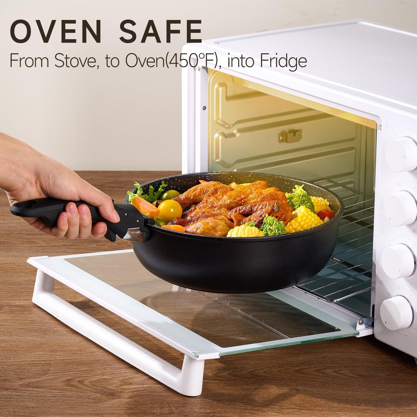 Six-piece Detachable Handle Pot Set