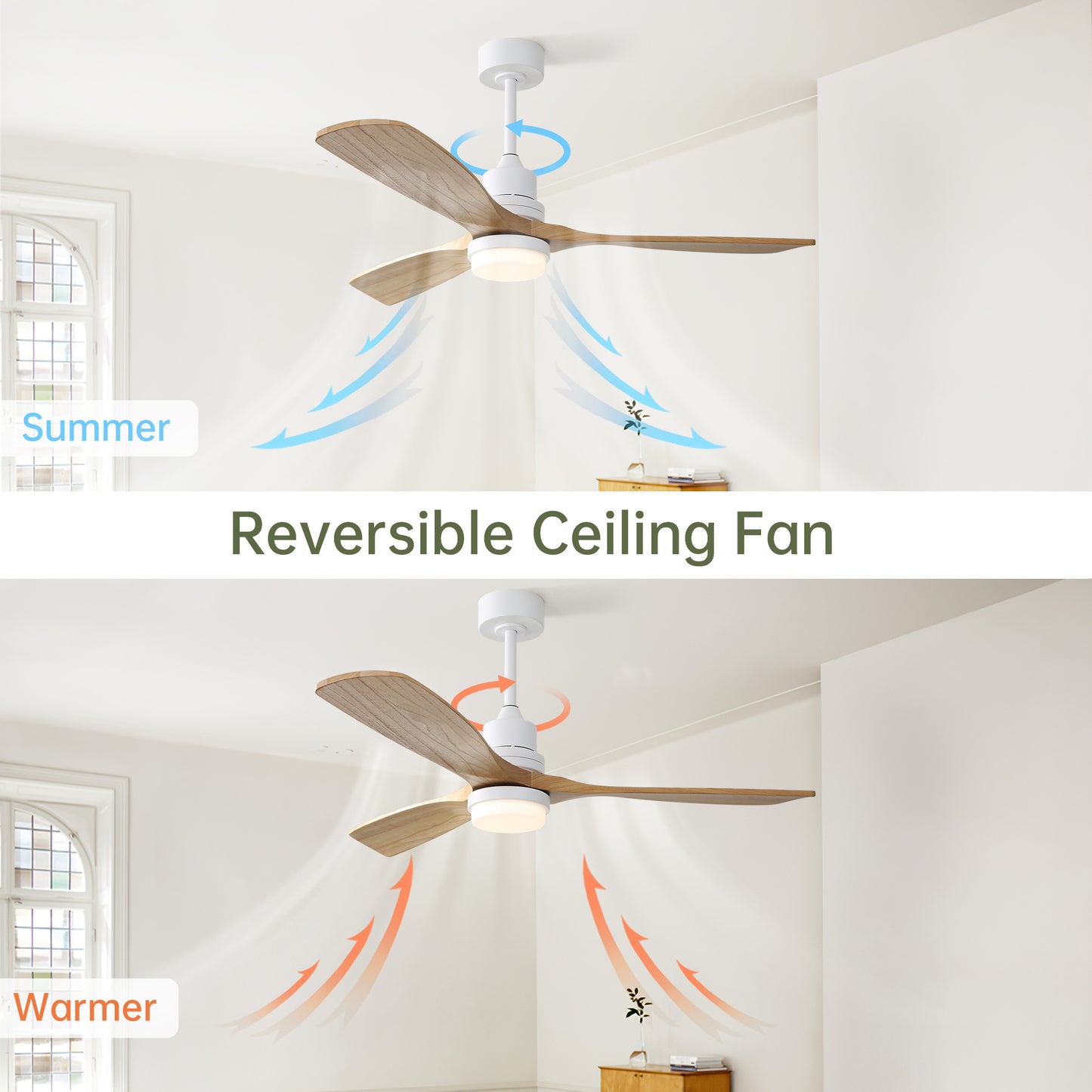 US Local Metal And Wood Ceiling Fans