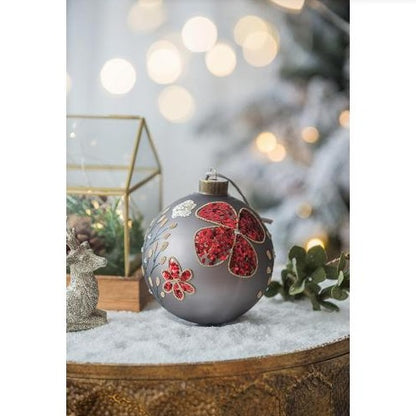 US Local D4.7 Christmas Ball Ornaments, Glass Decorative Hanging Ball Christmas Tree Ornaments For Holiday Party Decorations, Set Of 4