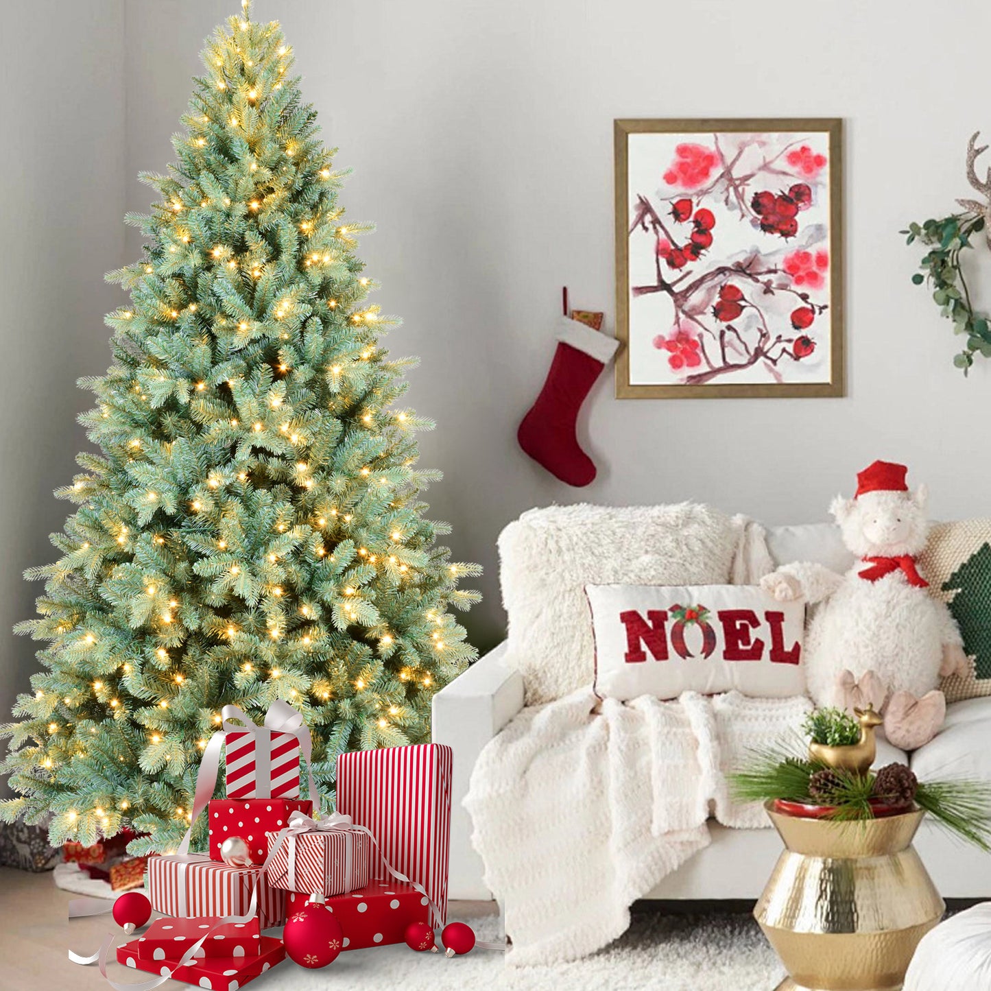 US Local PE, PVC Christmas Tree, Christmas Decorations, With Lights