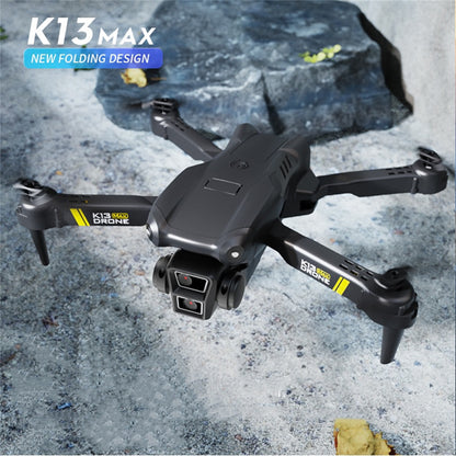 US Local TheK13 Smart Camera Drone With 2 Batteries Features Real-time Image Transmission From A Single Camera. It Has One-click Touch And Landing Functions. This Is A Foldable Remote-controlled Drone Toy, Ma