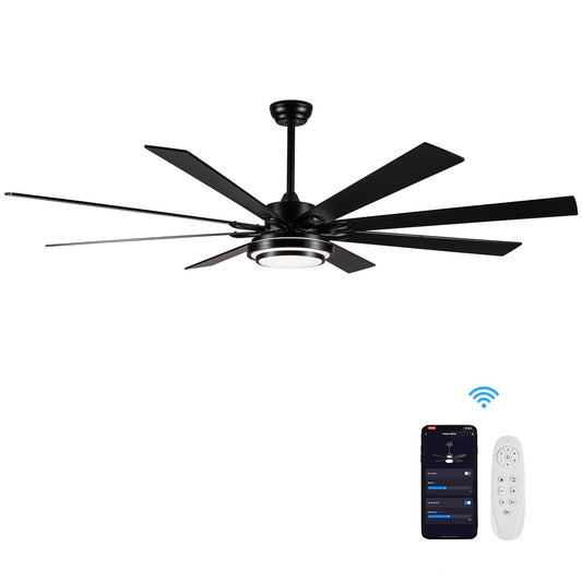 US Local Metallic Black Ceiling Fan