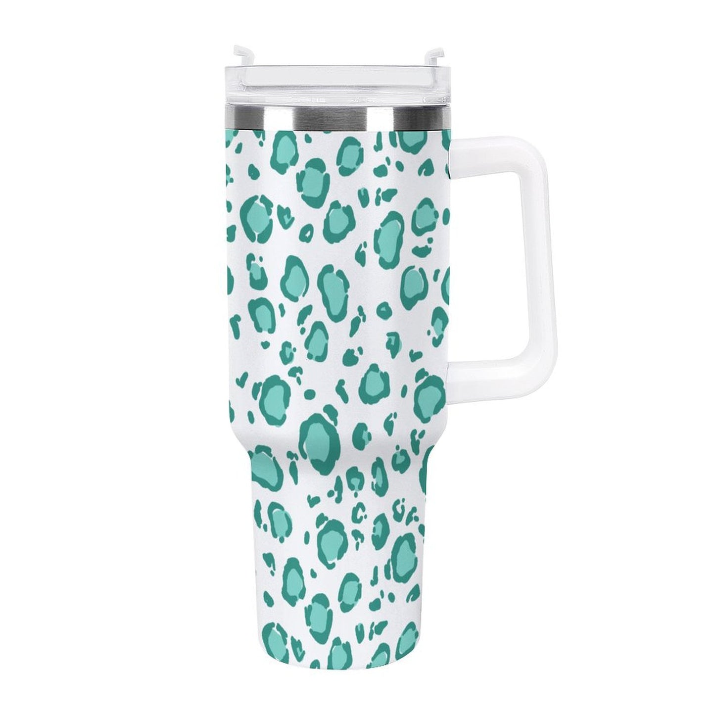 PHDT00382 POD US Local Tumbler 40 oz Large Capacity Car Cup Green Leopard