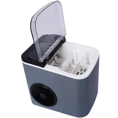 US Local Ice Maker Countertop, Portable Ice Machine, Self-Cleaning Ice Makers With Basket And Scoop, 9 Cubes In 6 Mins, 26 Lbs Per Day, Ideal For Home, Kitchen,ETL And FDA Certificate.