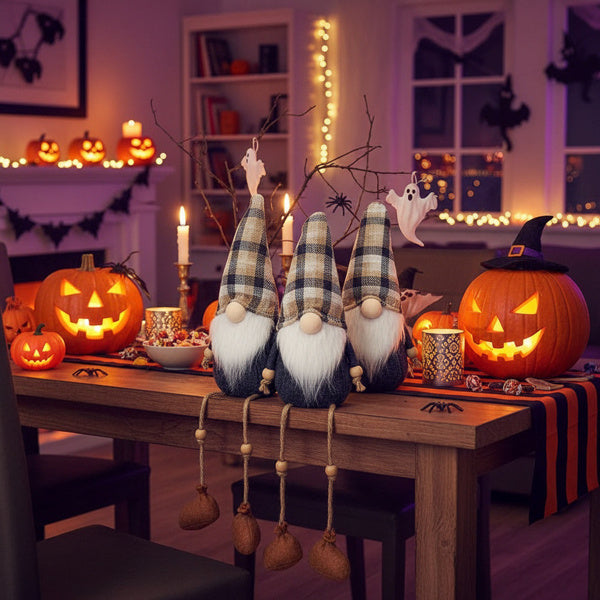 US Local 3PCS Set Christmas Gnomes Decorations Harvest & Thanksgiving Home Table Ornaments, Cute Holiday Decorations For Party Gifts, Autumn Farmhouse Gnome Centerpiece FBA Shipment