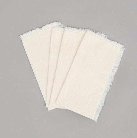 US Local Premium Cotton Napkins Set Of 4-20x20 Inch, Classic Hemstitch Dinner Napkins