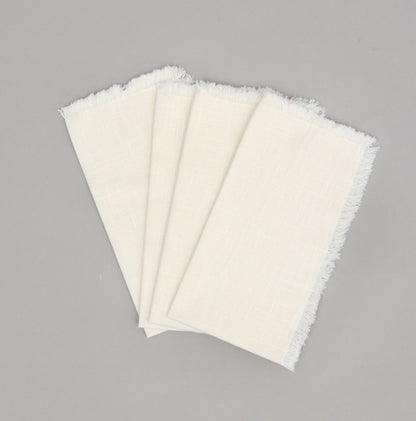 US Local Premium Cotton Napkins Set Of 4-20x20 Inch, Classic Hemstitch Dinner Napkins