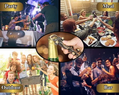 US Local Exquisite Racing Bottle Opener,Meticulously Designed And Made Of Durable Materials, Perfect For Opening Bottles During Sports Events, Parties, Or At Home. Includes A Black Drawstring Bag.