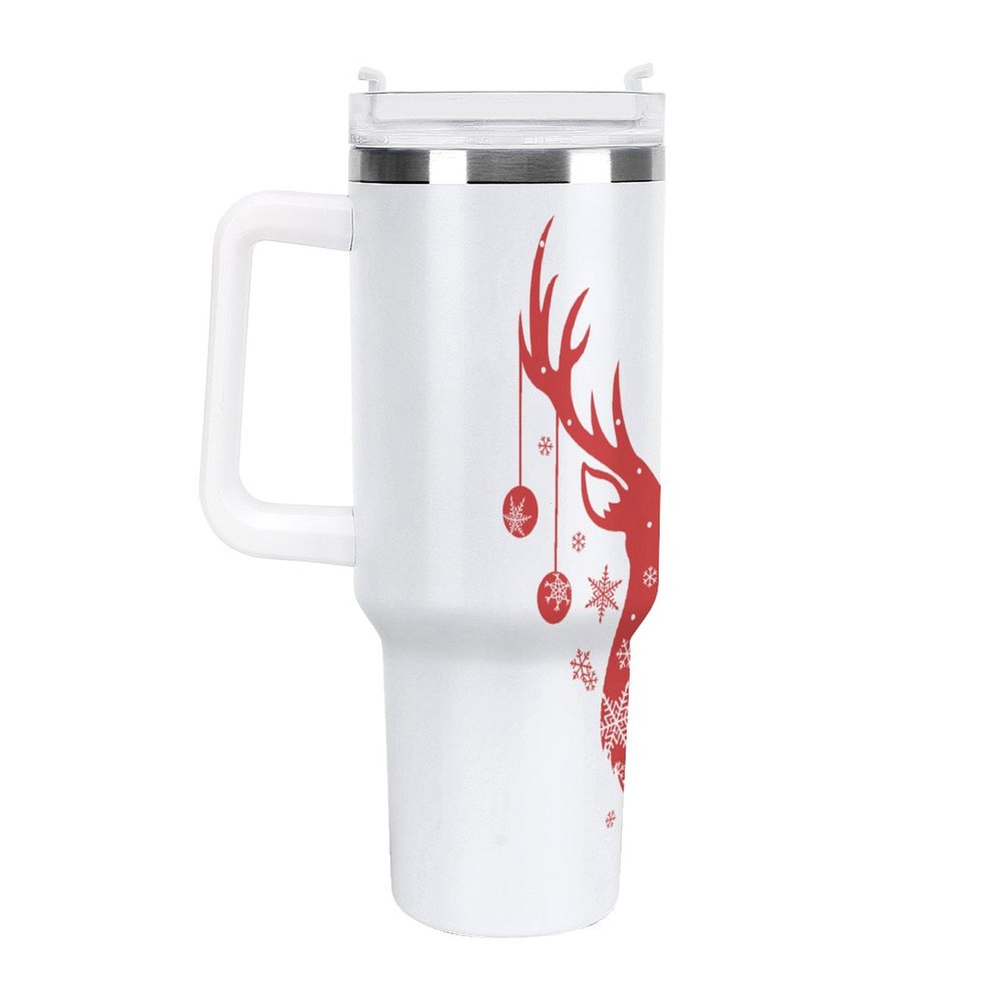 PHDT00306 POD US Local Tumbler 40 oz Large Capacity Car Cup Christmas Red Reindeer Snow