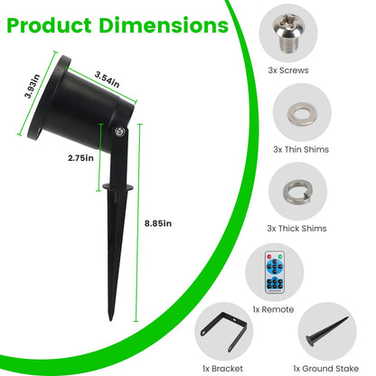 US Local 1 Pc Outdoor Laser Projector Light Red And Green Projection Light With 3 Modes 12 Speeds 6Hrs Timer IP44 Waterproof Firefly Landscape Light For Christmas Halloween Holiday New Year