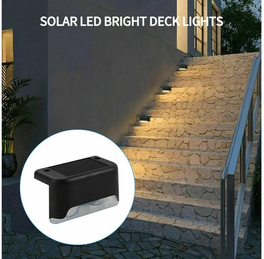 US Local 8 Pack New Solar Deck Lights Outdoor Waterproof LED Steps Lamps For Stairs Fence