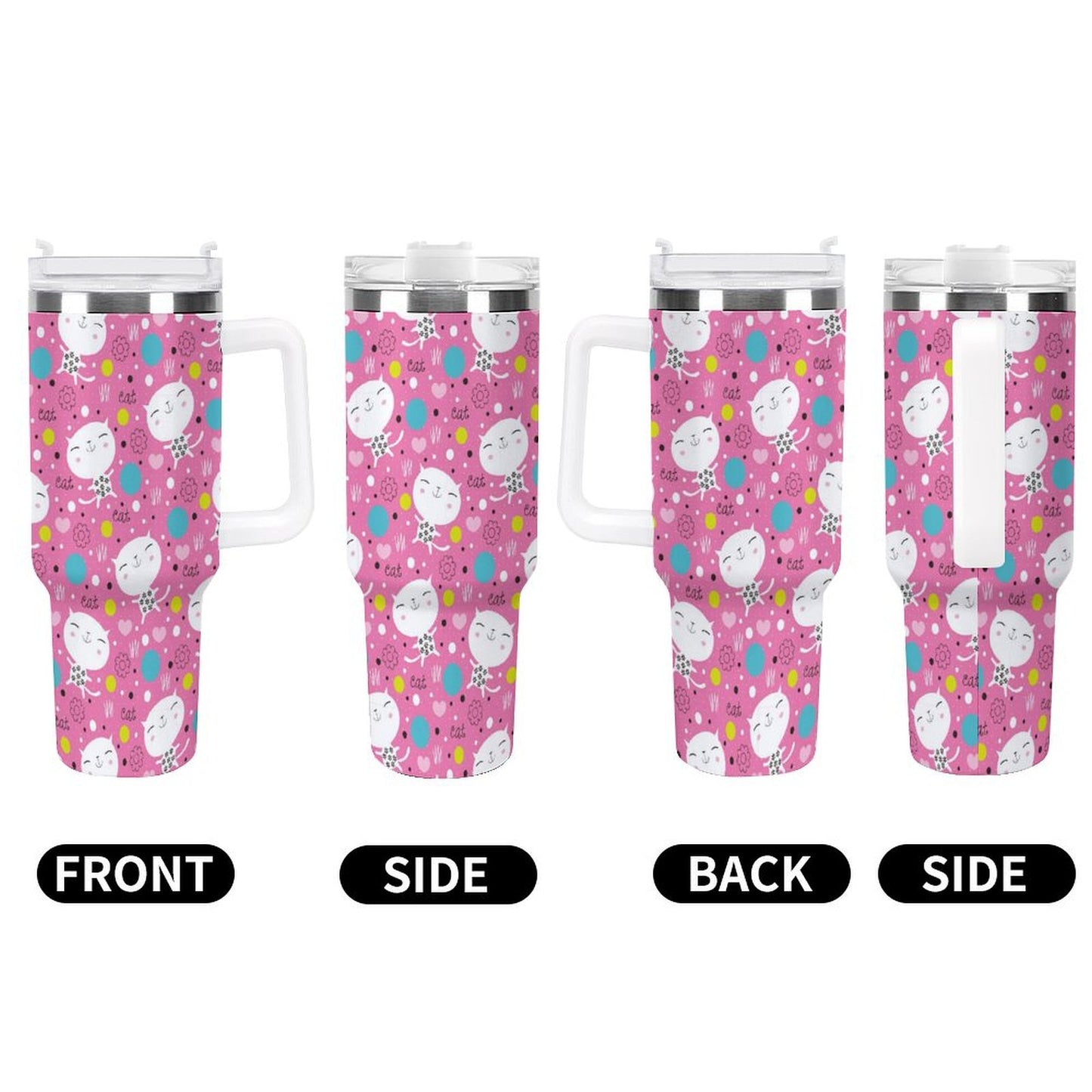 PHDT00268 POD US Local Tumbler 40 oz Large Capacity Car Cup Cat, Children