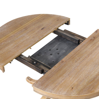 US Local Modern Dining Table Set For 4 - Round Table & 4 Chairs, 5 Piece Kitchen Set