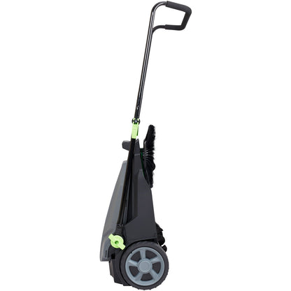 US Local Walk-behind Hand Push Floor Sweeper, Sweeping Width Floor Sweeper Manual Non-Electric, 5-Gallon Waste Container, Angle & Height Adjustable Folding Handle For Walkway, Yard, Garage, Patio