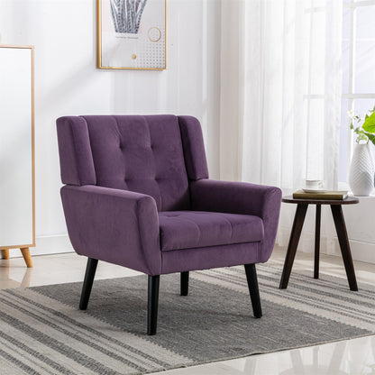 US Local Modern Soft Velvet Ergonomic Accent Chair For Living Room, Bedroom, Home